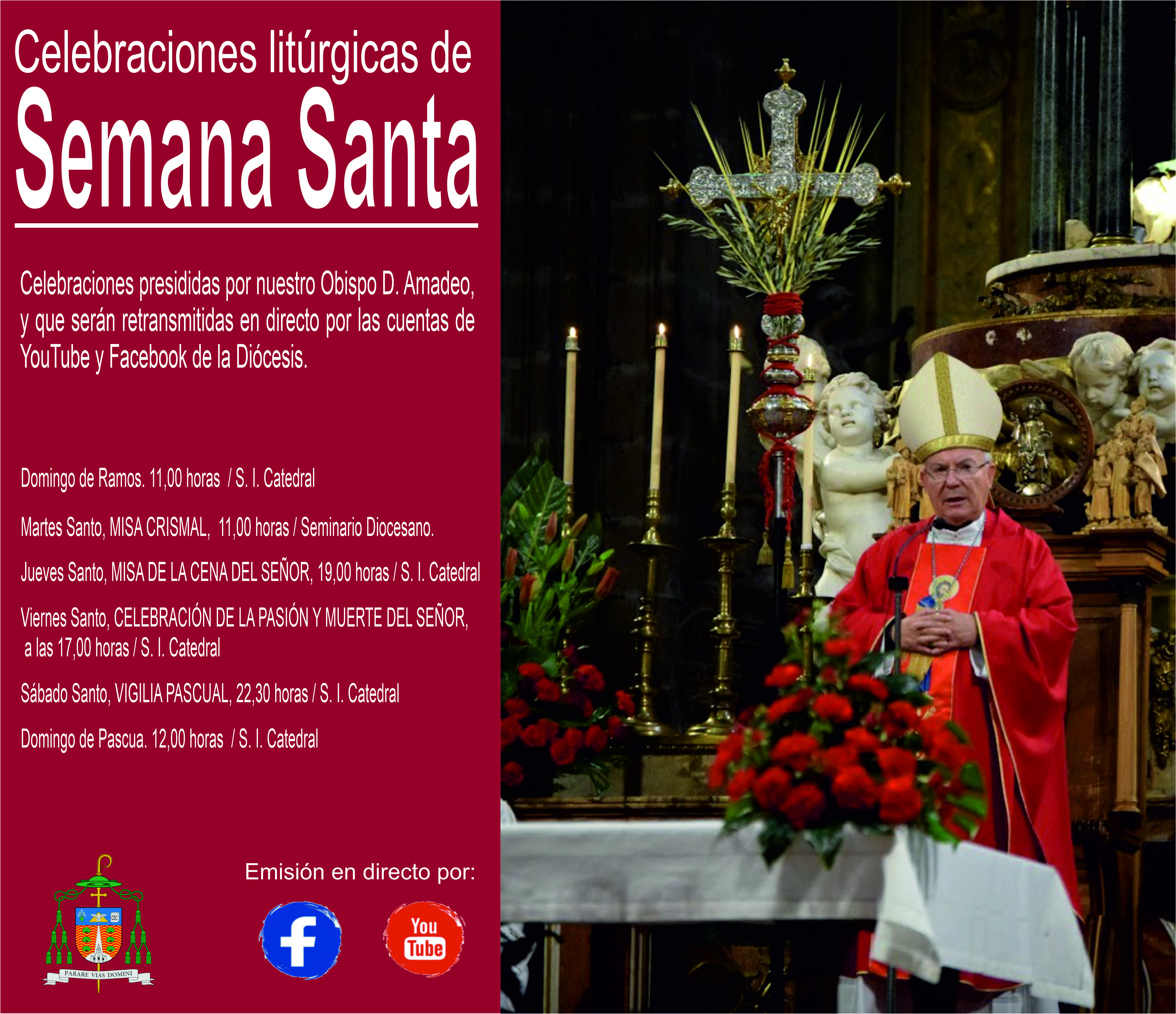 El Obispo De Jaén Presidirá Las Celebraciones Litúrgicas De Semana Santa Que Se Emitirán Online 