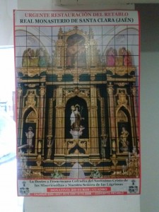Cartel de los Estudiantes para recaudar donativos para el retablo de Santa Clara
