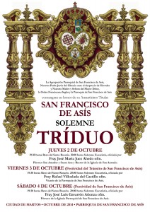 Cartel Cultos San Francisco de Asís